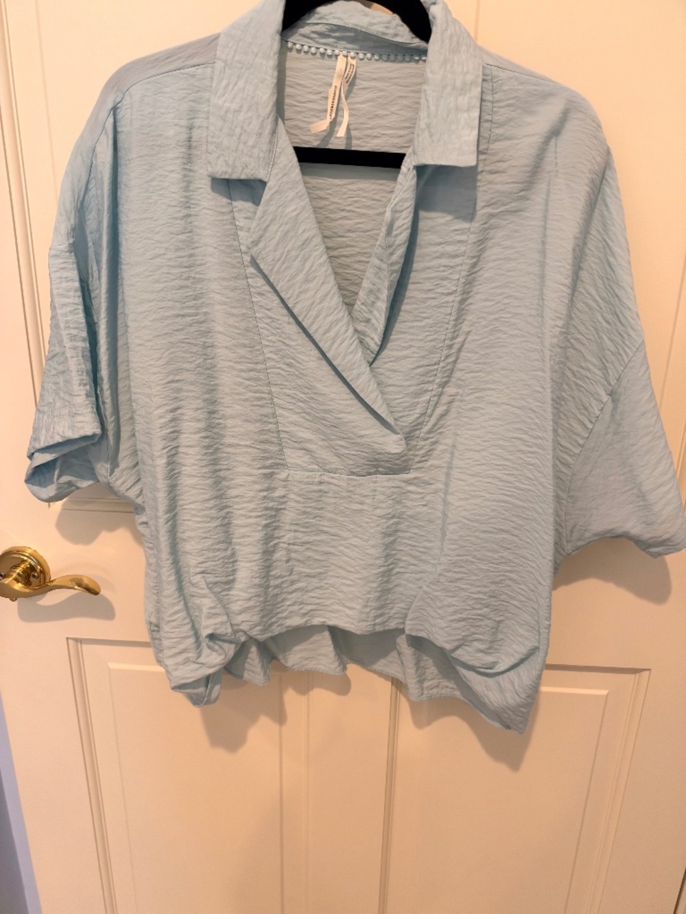 Anthropologie Dylon Pale Blue Collared Blouse | LP